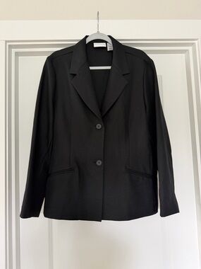 Alfred Dunner Black Two-Button Women's Blazer